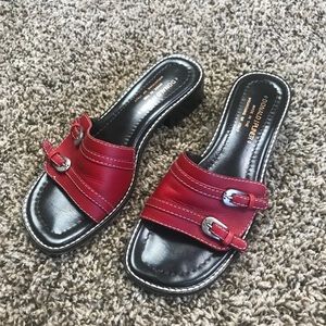 Donald J. Pliner — Like New Leather Slide On Mules